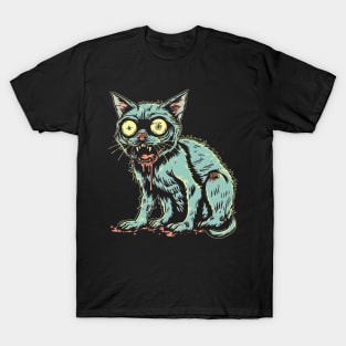 Creepy Cat Zombie T-Shirt